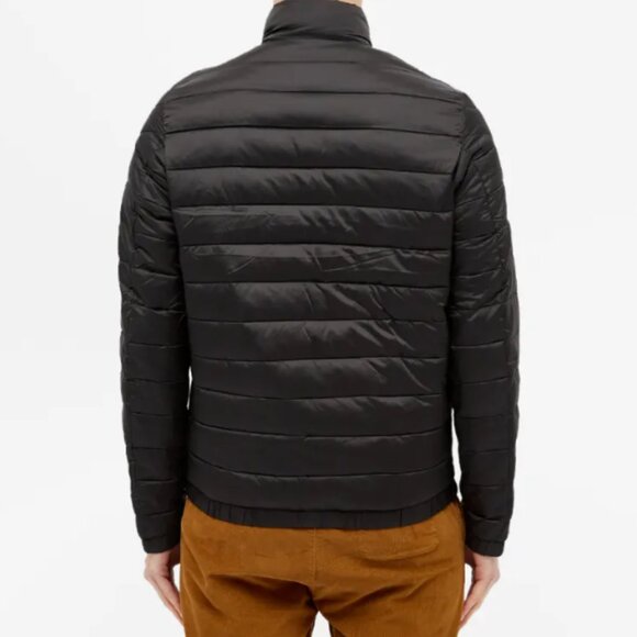 Barbour International Men's Black Puffer with Yellow Lining - Picture 8 of 9